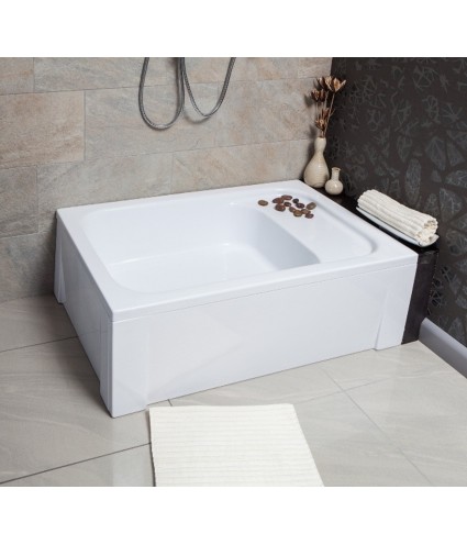 DUSCHWANNE RECHTECK 120x80 RONI Ablaufgarnitur + Füße GRATIS !