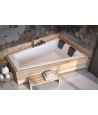 RECHTECK BADEWANNE 190x90 QUADROS Ablaufgarnitur + Füße GRATIS !