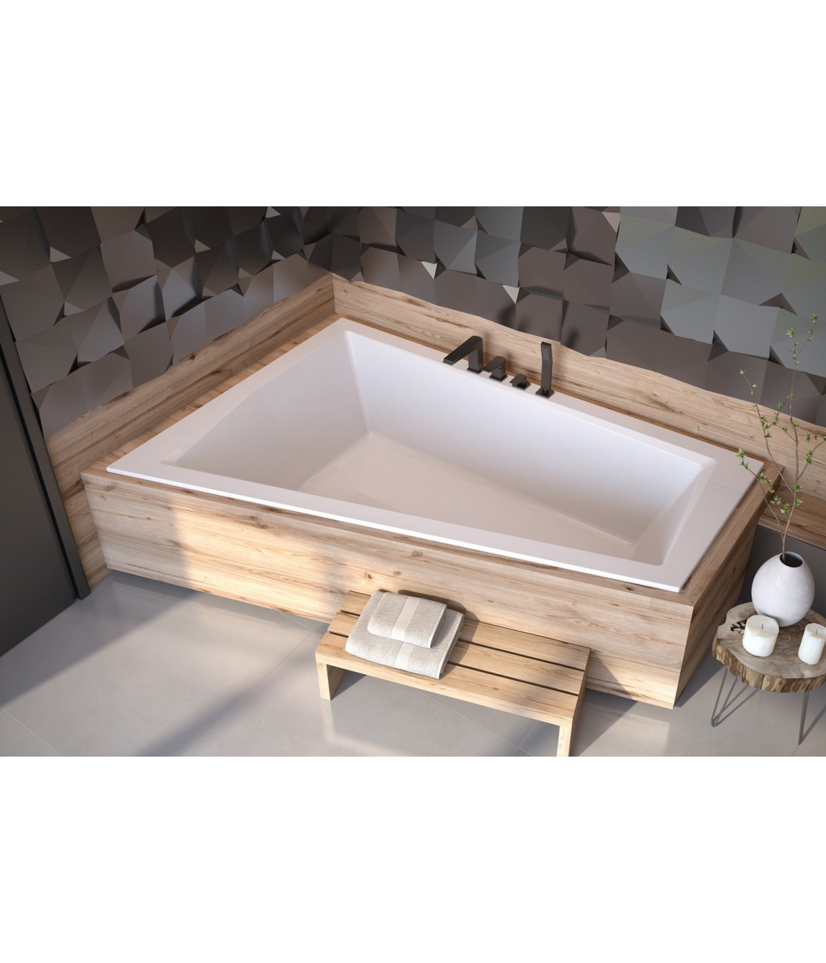 ECKBADEWANNE 180x125 LINKS INTIMAS DUO SLIM Ablaufgarnitur + Füße GRATIS !