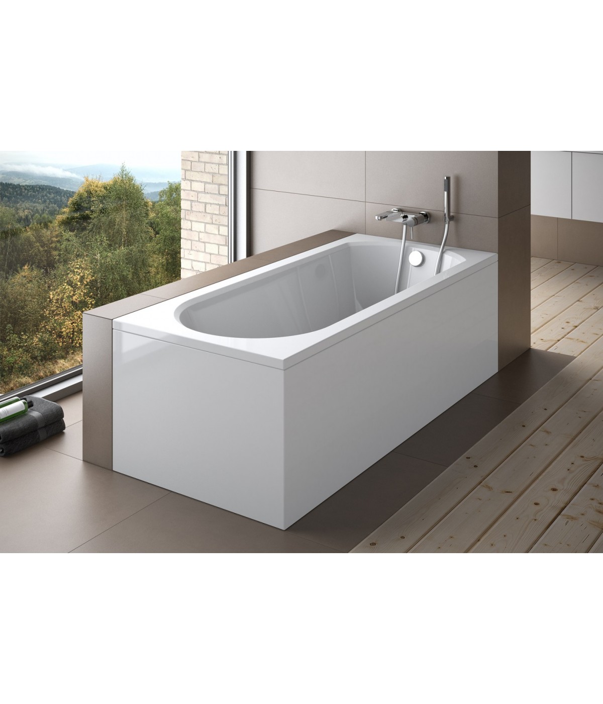 RECHTECK BADEWANNE 170x75 INTRICA Ablaufgarnitur + Füße GRATIS !
