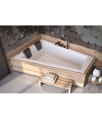 ECKBADEWANNE 180x125 LINKS INTIMAS DUO SLIM Ablaufgarnitur + Füße GRATIS !
