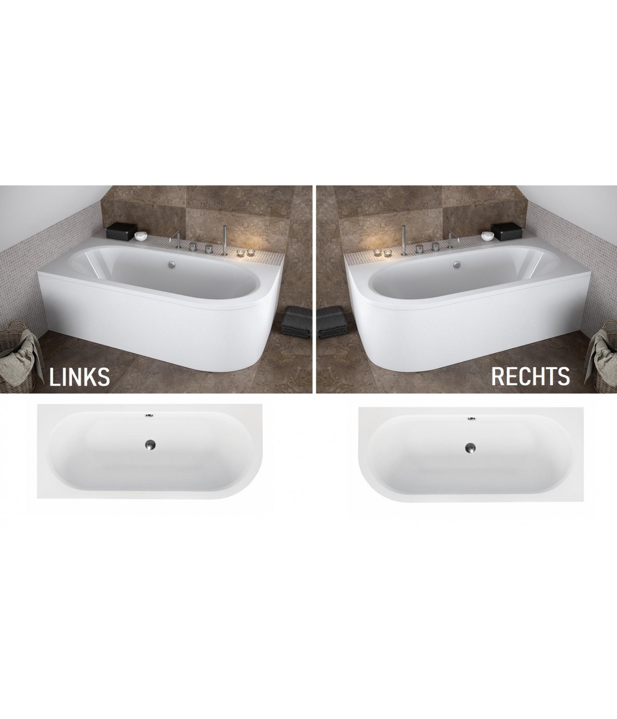 ECKBADEWANNE 180x80 RECHTS AVITA Ablaufgarnitur + Füße GRATIS !