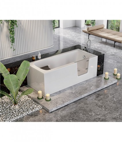 Seniorenbadewanne 160x75 RECHTS AVO mit Tür Ablaufgarnitur VIEGA  GRATIS !