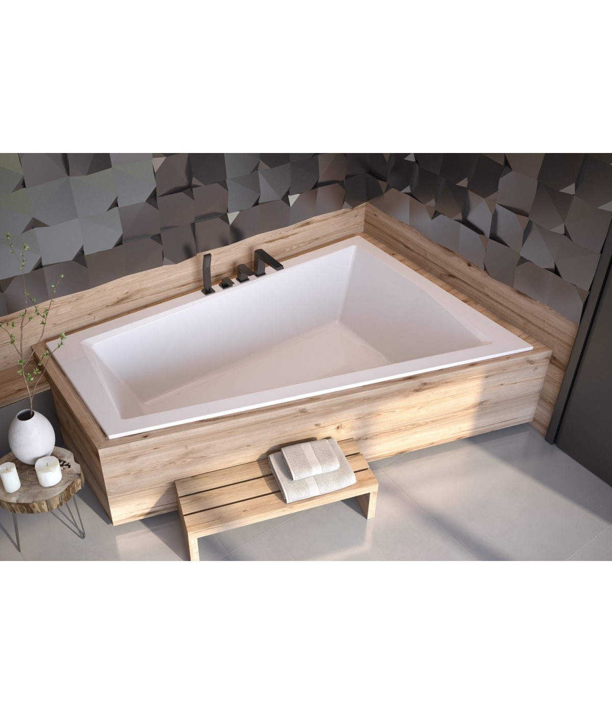 ECKBADEWANNE 180x125 RECHTS INTIMAS DUO SLIM Ablaufgarnitur + Füße GRATIS !