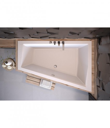 ECKBADEWANNE 170x125 RECHTS INTIMAS DUO SLIM Ablaufgarnitur + Füße GRATIS !