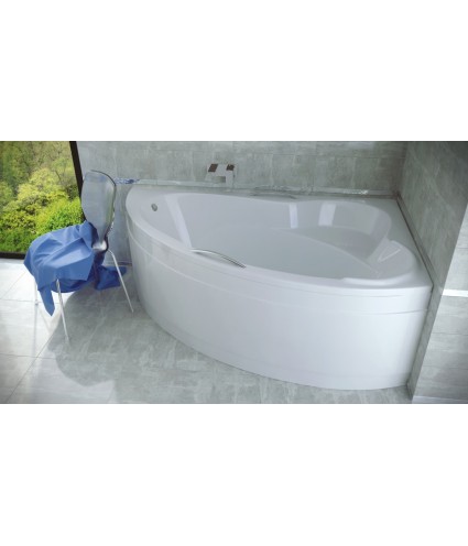 ECKBADEWANNE 160x100 RECHTS ADA Ablaufgarnitur + Füße GRATIS