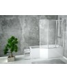 ECKBADEWANNE 150X70 RECHTS MILENA KOPFSTÜTZE HANDGRIFFE Ablaufgarnitur + Füße GRATIS !
