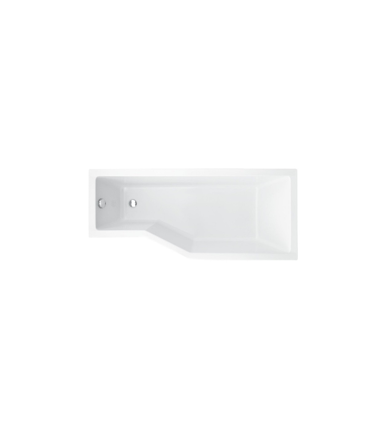 BADEWANNE ECKWANNE 150x75 RECHTS INTEGRAZ GLASABTRENNUG Ablaufgarnitur + Füße GRATIS !