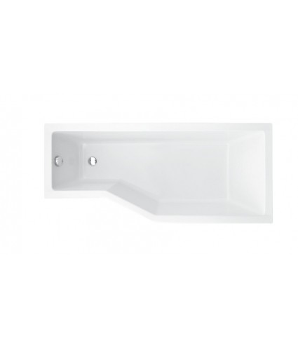 BADEWANNE ECKWANNE 150x75 RECHTS INTEGRAZ GLASABTRENNUG Ablaufgarnitur + Füße GRATIS !