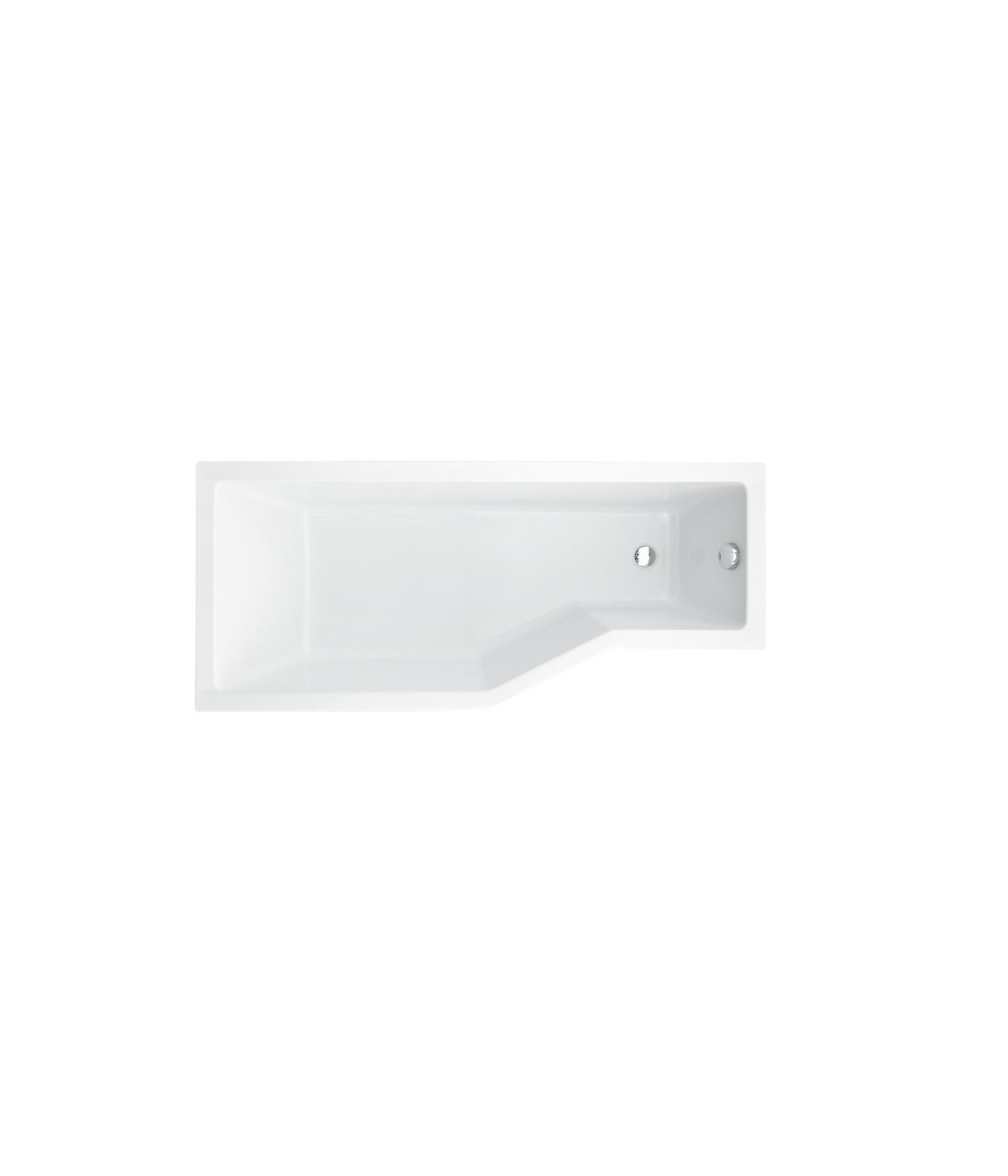 BADEWANNE ECKWANNE 170x75 LINKS INTEGRAZ GLASABTRENNUG Ablaufgarnitur + Füße GRATIS !
