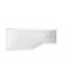 BADEWANNE ECKWANNE 150x75 LINKS INTEGRAZ GLASABTRENNUG Ablaufgarnitur + Füße GRATIS !