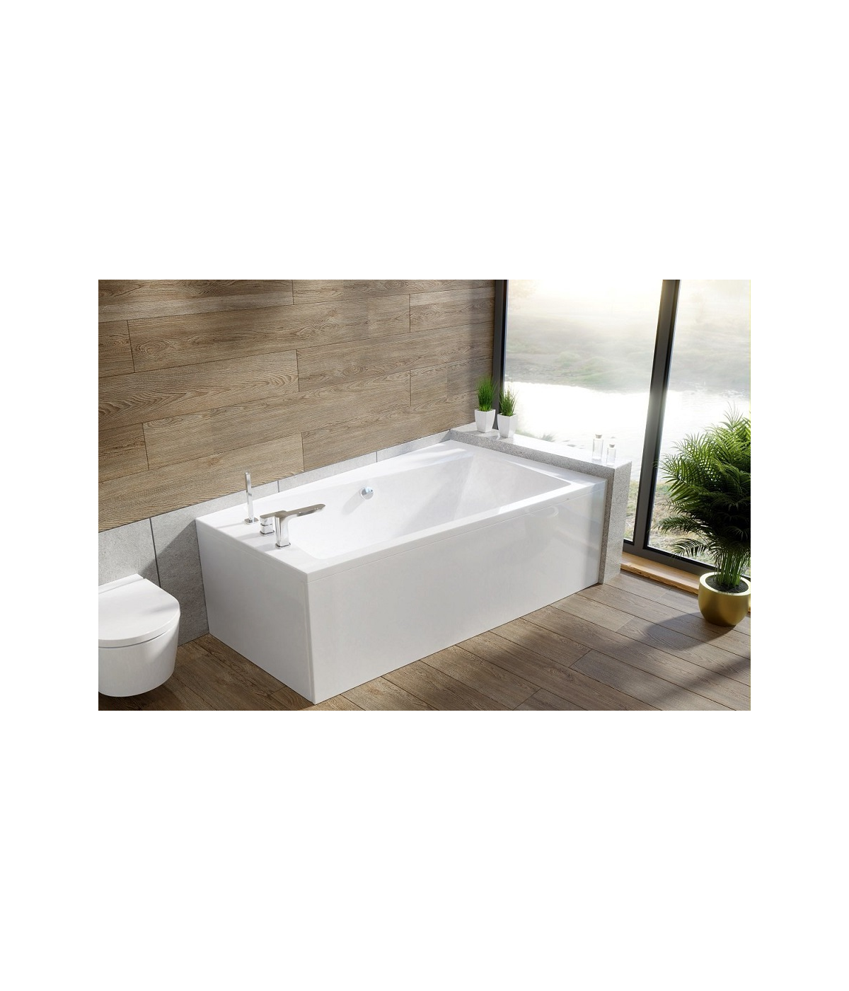 ECKBADEWANNE 160x100 RECHTS INFINITYZ Ablaufgarnitur + Füße GRATIS !