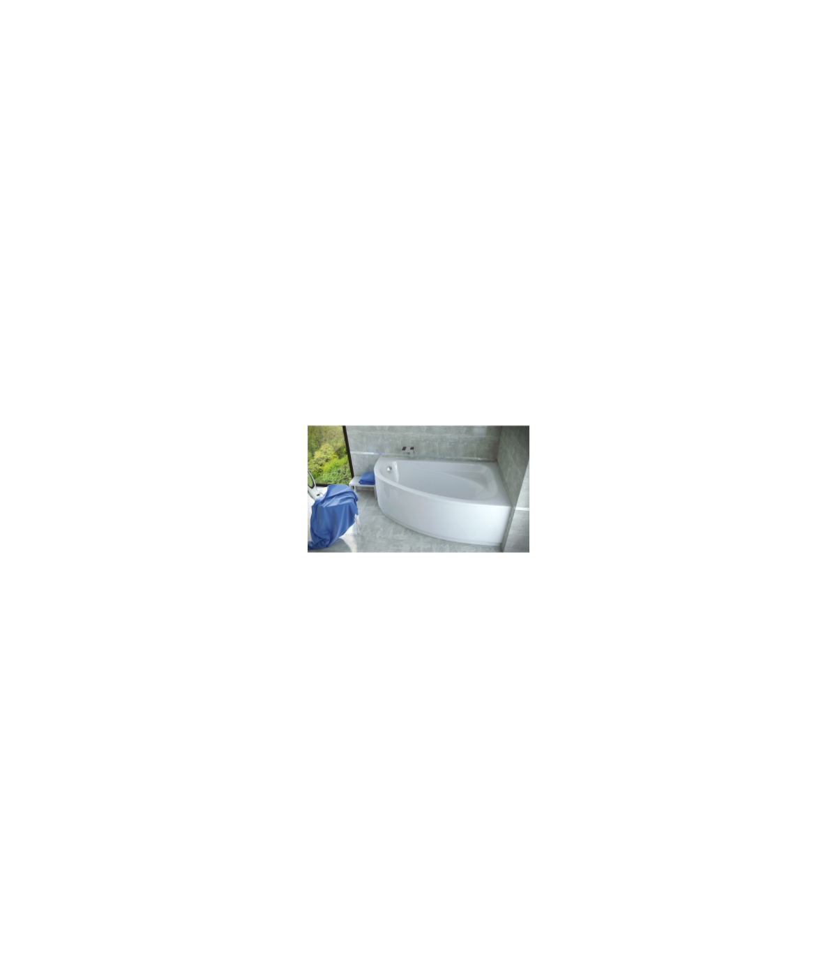 ECKBADEWANNE 140x80 RECHTS CORNEA Ablaufgarnitur + Füße GRATIS !