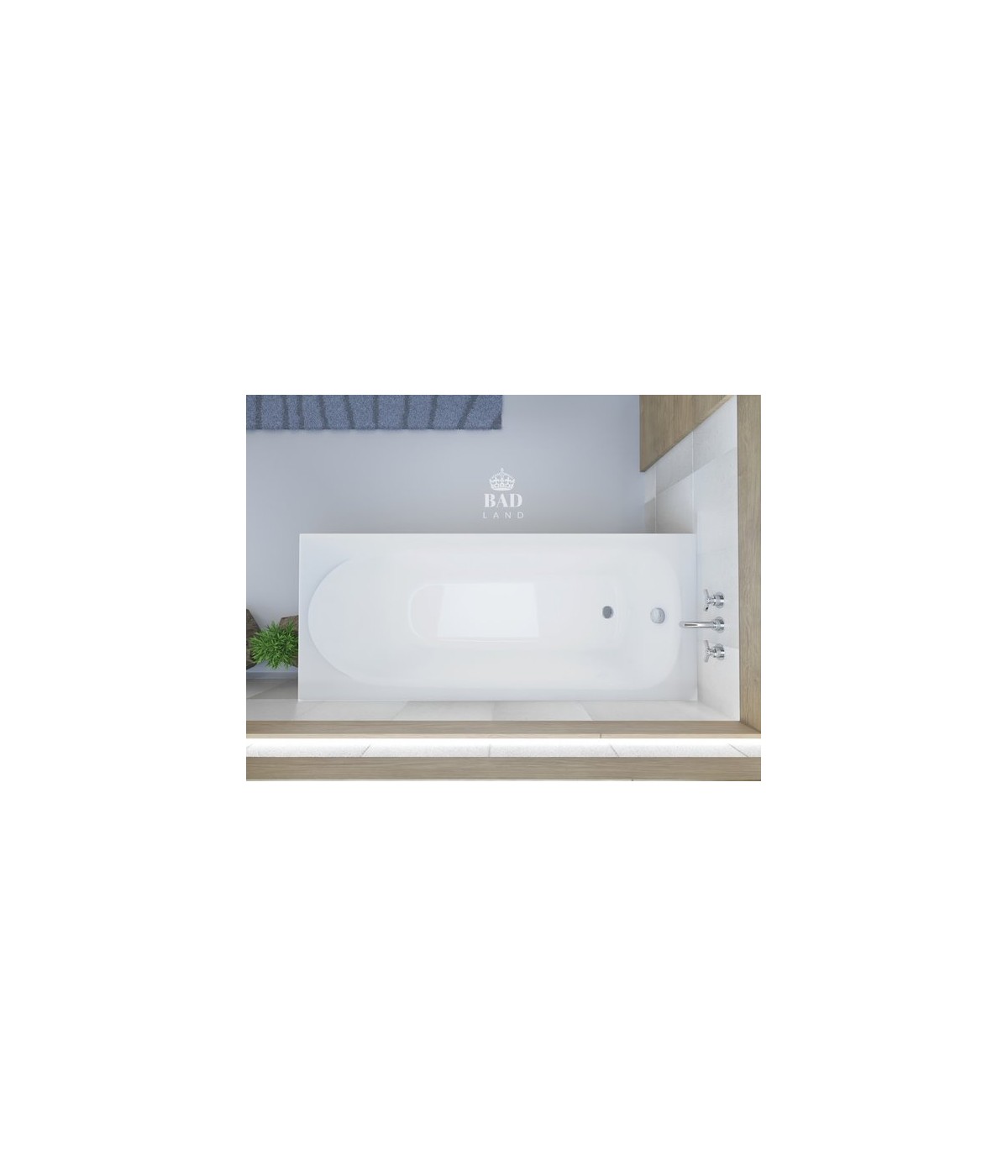 RECHTECK BADEWANNE 190x80 MEDIUM Ablaufgarnitur + Füße GRATIS !