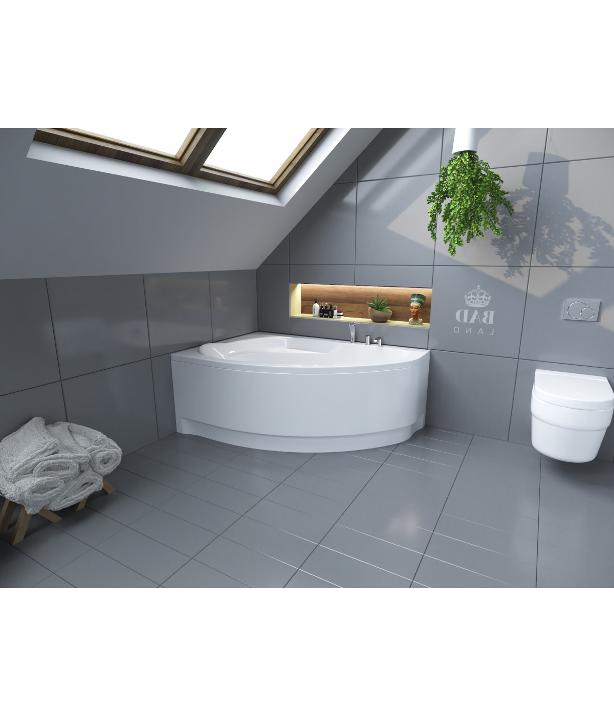ECKBADEWANNE 160x100 LINKS MAREA Ablaufgarnitur + Füße GRATIS !