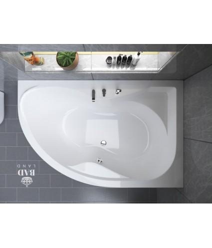 ECKBADEWANNE 170x110 RECHTS DORA Ablaufgarnitur + Füße GRATIS !