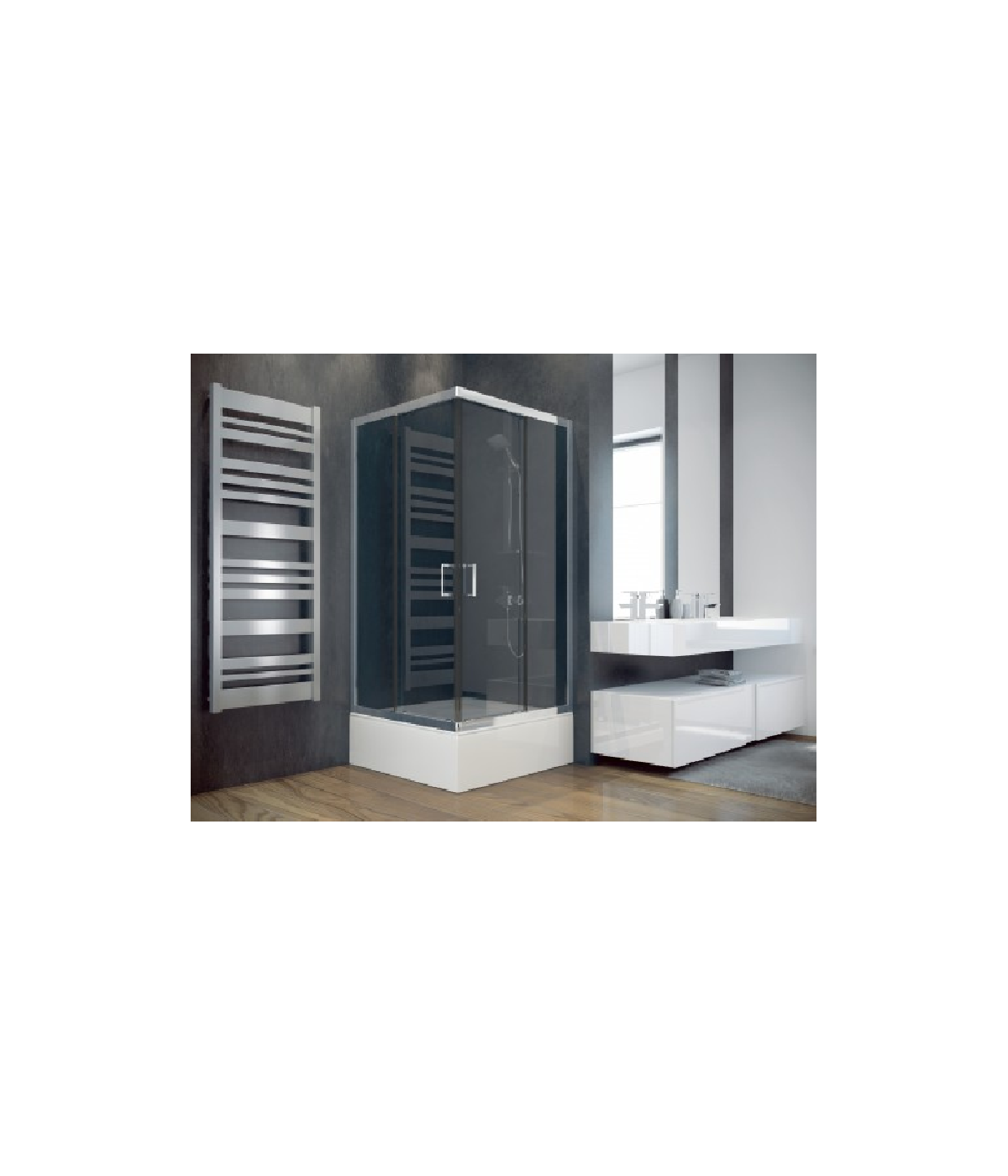 DUSCHWANNE QUADRATISCH 70x70 ARES Ablaufgarnitur + Füße GRATIS !