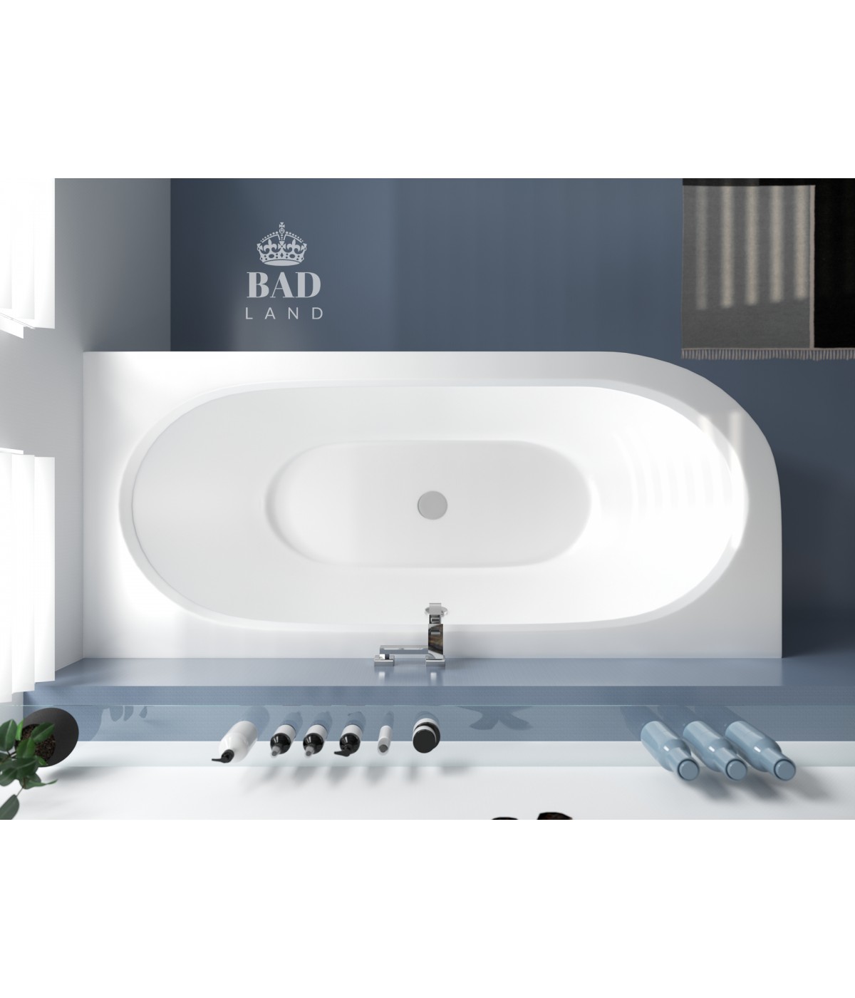 ECKBADEWANNE 180x80 RECHTS AVITA Ablaufgarnitur + Füße GRATIS !
