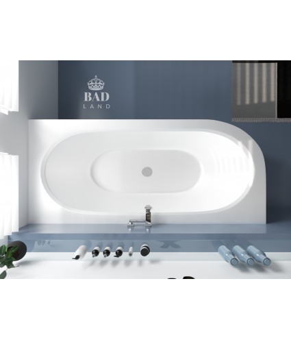 ECKBADEWANNE 180x80 RECHTS AVITA Ablaufgarnitur + Füße GRATIS !