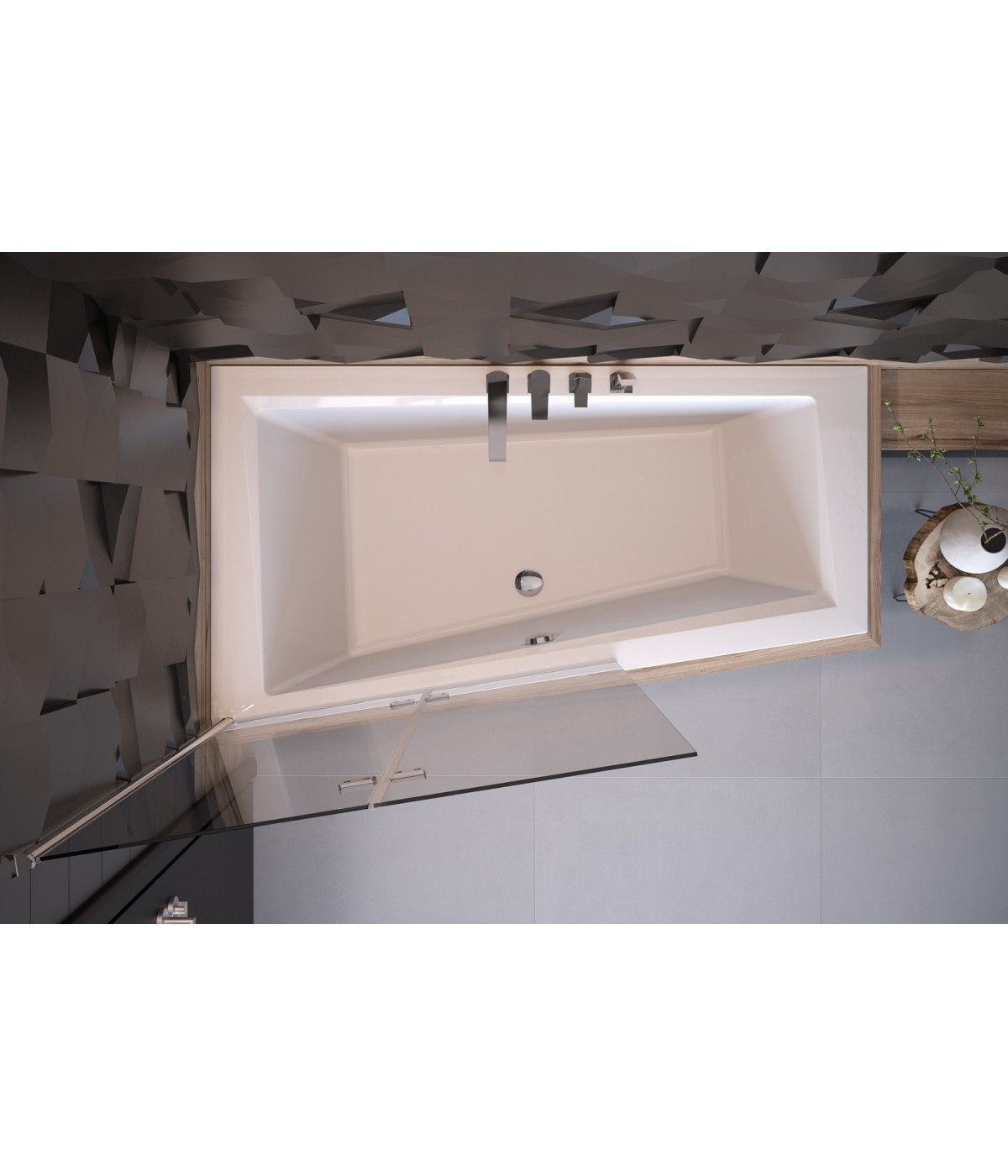 ECKBADEWANNE 160x90 LINKS INTIMAS Ablaufgarnitur + Füße GRATIS !