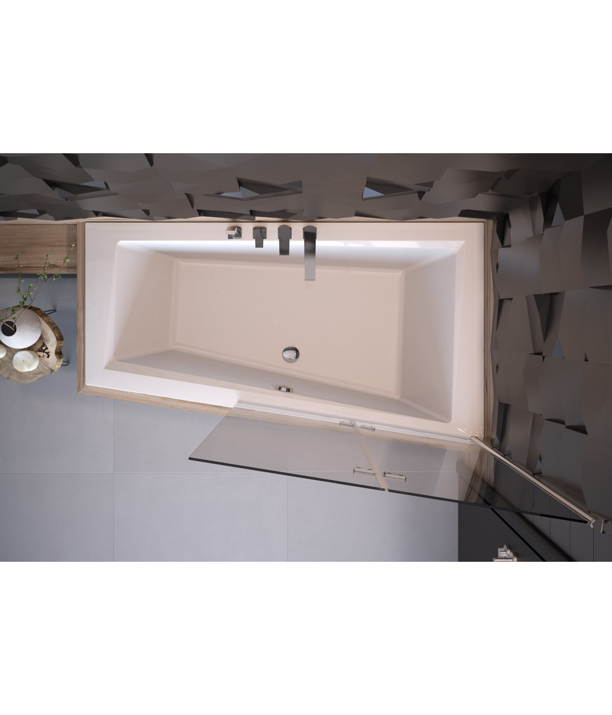 ECKBADEWANNE 160x90 RECHTS INTIMAS Ablaufgarnitur + Füße GRATIS !