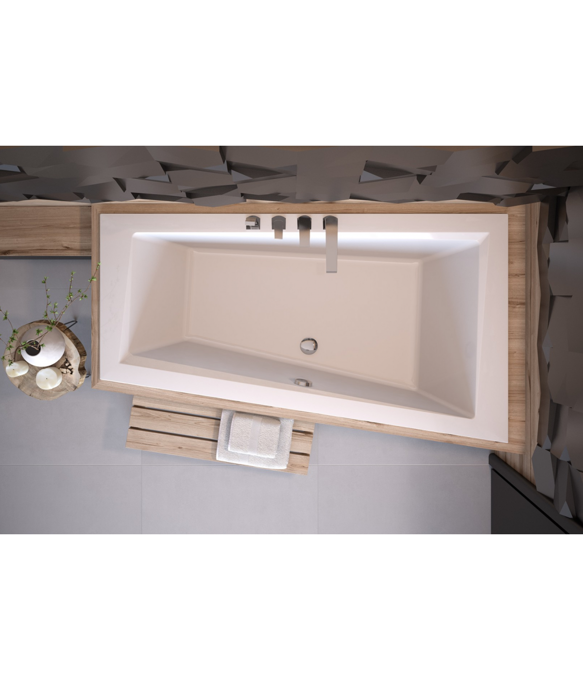 ECKBADEWANNE 160x90 RECHTS INTIMAS Ablaufgarnitur + Füße GRATIS !