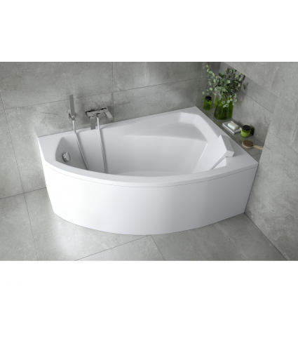 ECKBADEWANNE 130x85 RECHTS RIMAX Ablaufgarnitur + Füße GRATIS !