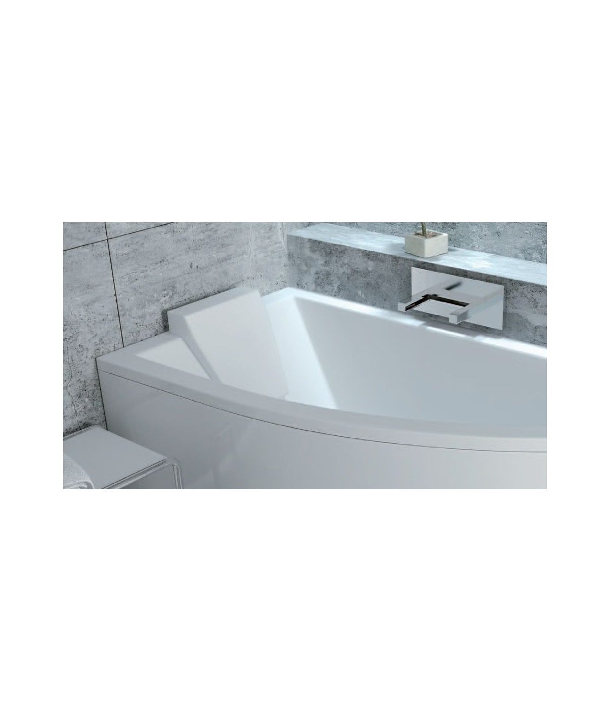 Kopfstütze für Badewanne Weiß
