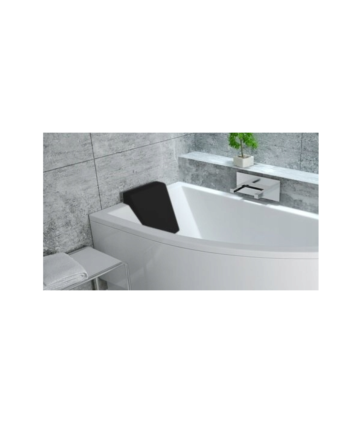 Kopfstütze für Badewanne Schwarz