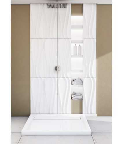 DUSCHWANNE QUADRATISCH 90x90X6,5cm CAMPARO Ablaufgarnitur GRATIS !