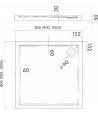 DUSCHWANNE QUADRATISCH 90x90x5cm CASPAR Ablaufgarnitur GRATIS !
