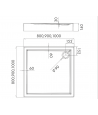 DUSCHWANNE QUADRATISCH 90x90x14cm COMPETIA Ablaufgarnitur GRATIS !