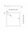 DUSCHWANNE QUADRATISCH 80x80x12cm COMPETIA NEW Ablaufgarnitur GRATIS !