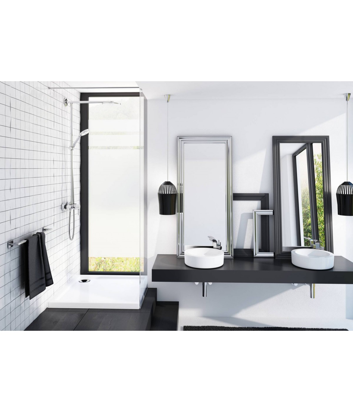 DUSCHWANNE QUADRATISCH 80x80x5cm CORRINA Ablaufgarnitur GRATIS !