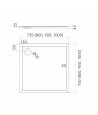 DUSCHWANNE QUADRATISCH 80x80x4,5cm CORRINA NEW Ablaufgarnitur GRATIS !