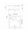DUSCHWANNE QUADRATISCH 80x80 DORIS Ablaufgarnitur GRATIS !