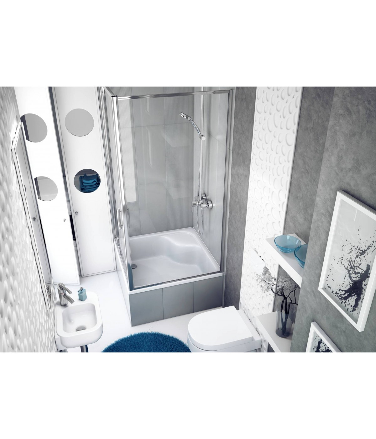 DUSCHWANNE QUADRATISCH 90x90 DORIS Ablaufgarnitur GRATIS !