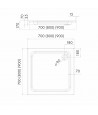 DUSCHWANNE QUADRATISCH 80x80 GRANDO PLUS Ablaufgarnitur GRATIS !
