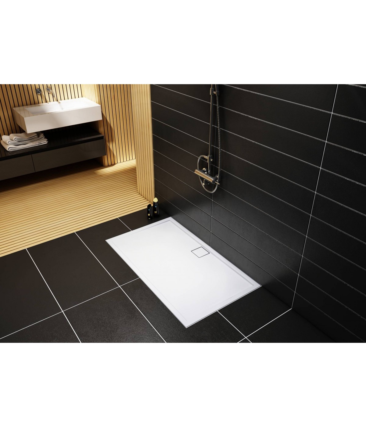 DUSCHWANNE QUADRATISCH 80x80 OMEGAX Ablaufgarnitur GRATIS !