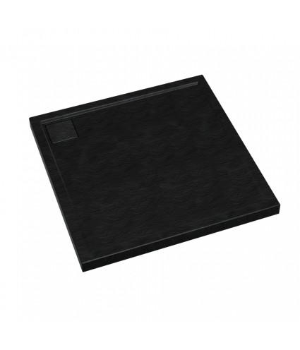 DUSCHWANNE QUADRATISCH 80x80 OMEGAX SCHWARZ Ablaufgarnitur GRATIS !