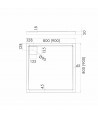DUSCHWANNE QUADRATISCH 80x80 OMEGAX SCHWARZ Ablaufgarnitur GRATIS !