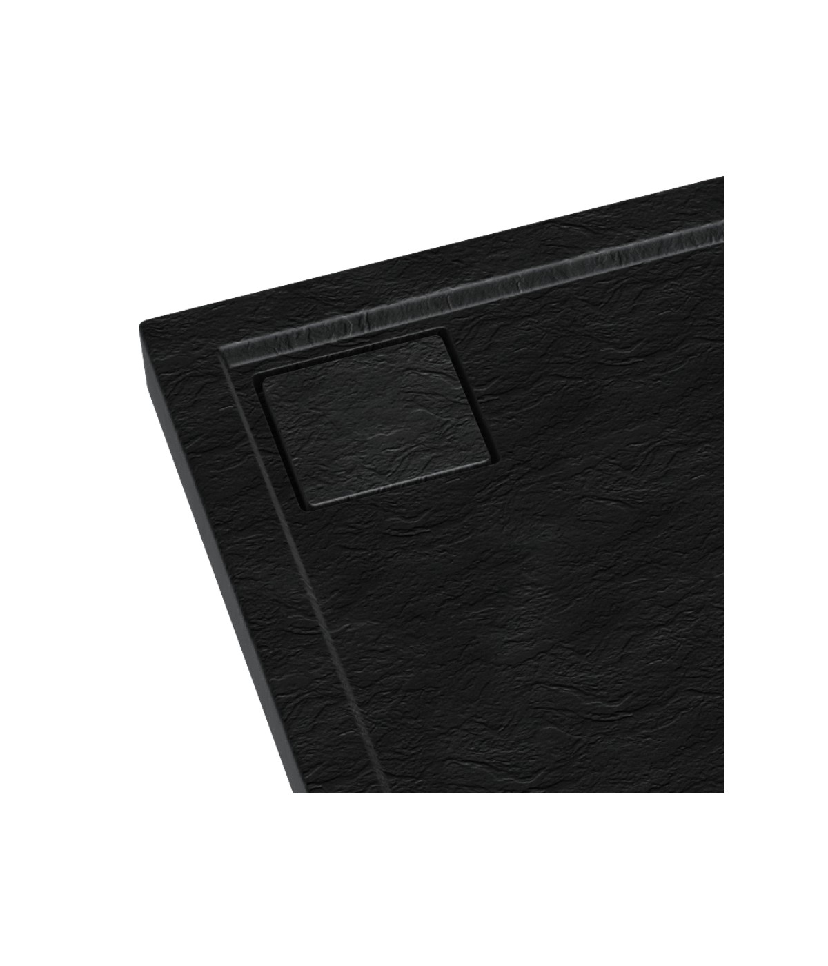 DUSCHWANNE QUADRATISCH 90x90 OMEGAX SCHWARZ Ablaufgarnitur GRATIS !