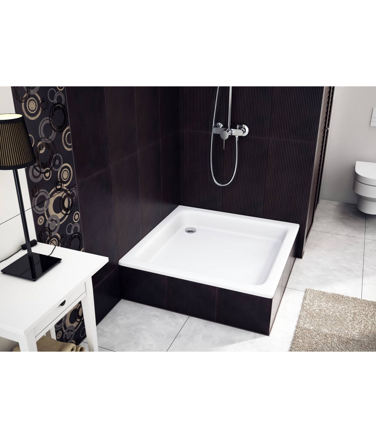 DUSCHWANNE QUADRATISCH 80x80 ZEFIR Ablaufgarnitur + Füße GRATIS !