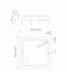 DUSCHWANNE QUADRATISCH 80x80 ZEFIR Ablaufgarnitur + Füße GRATIS !