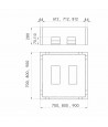 Duschwannenträger Styropor Duschwanne Quadratisch 70x70 2.012