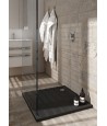 DUSCHWANNE QUADRATISCH 80x80 CASPAR NEW SCHWARZ STEIN Ablaufgarnitur GRATIS!