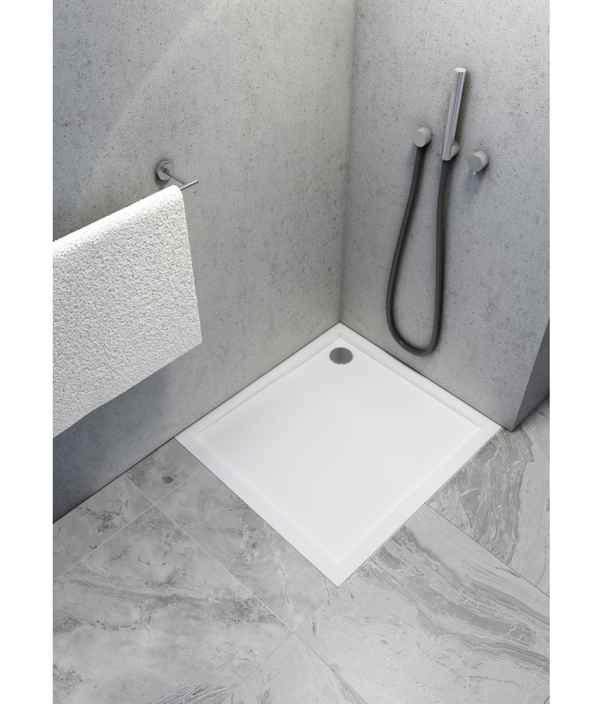 DUSCHWANNE QUADRATISCH 100x100 CASPAR NEW Ablaufgarnitur GRATIS!
