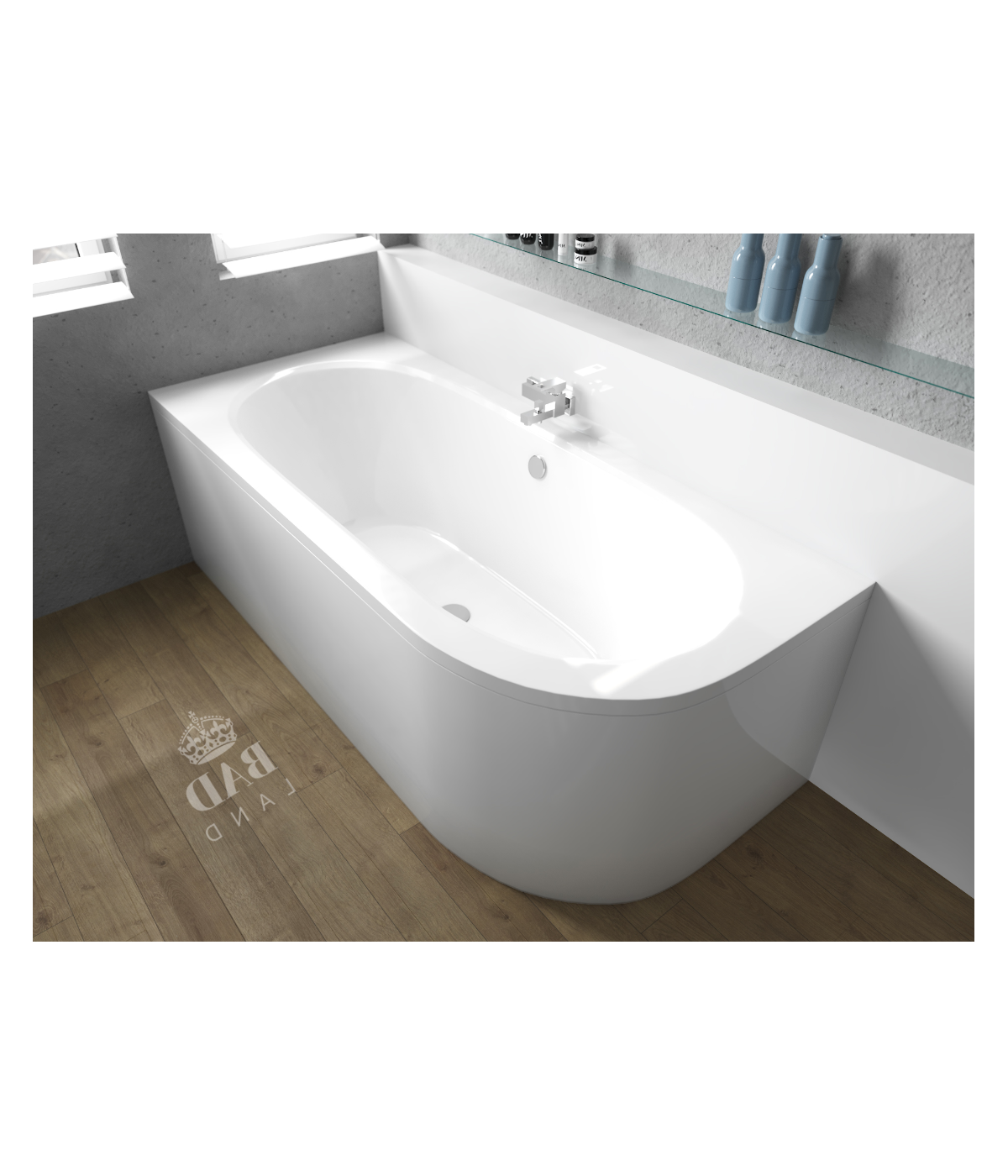ECKBADEWANNE 170x75 LINKS AVITA Ablaufgarnitur + Füße GRATIS !