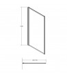 Badewannenabtrennung 1-teilig 70x140 ENZOS Glas 4 mm