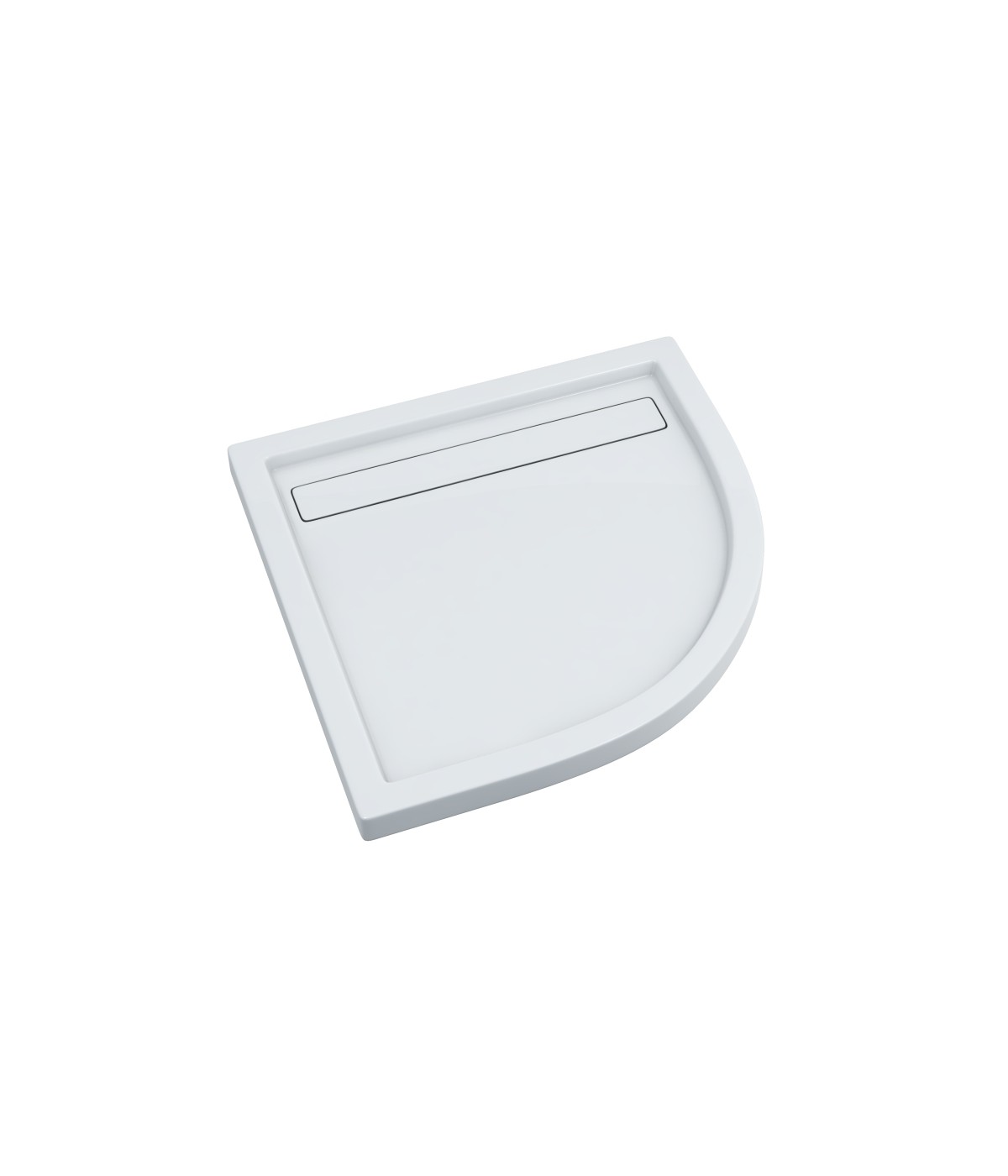 DUSCHWANNE VIERTELKREIS 90x90x6,5cm CAMPARO Ablaufgarnitur GRATIS !